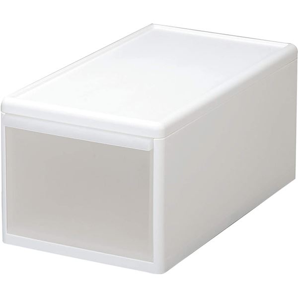 吉川国工業所 Like-it 組み合わせて使える収納ケース ミディM 約幅25.5×奥行46.5×高さ21.5cm ホワイト MOS-02 収納用品