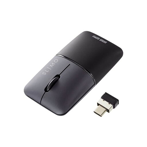 サンワサプライ 静音ワイヤレスブルーLEDマウス SLIMO (充電式・Type-C) MA-WCBS310BK ブラック サンワサプライ 静音ワイヤレスブルーLEDマウス SLIMO (充電式・Type-C) MA-WCBS310BK ブラック