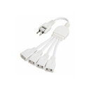 YAZAWA ACアダプター用分配延長コード Y02V4002WH 【×5セット】 【お徳用 まとめ買い お買い得 業務用 割引 セット販売】 家電 生活家電 住宅設備家電