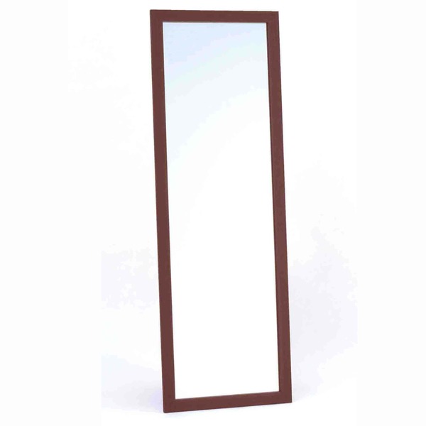 飛び散らない ウォールミラー 全身姿見鏡 〔 壁掛け用 〕 飛散防止加工 日本製 ブラウン