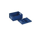 折りたたみコンテナ / オリコン 【13L / ダークブルー】 F-BOX112G 岐阜【プラス 事務用品 PLUS 文具 オフィス用品 文具】 チック工業 日用品雑貨・文房具・手芸 文房具・事務用品 文具 オフィス用品 文房具 事務用品 コンテナ