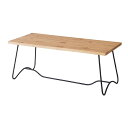 ローテーブル センターテーブル 幅100cm ミディアムブラウン 木製 アイアン LEIGHTON レイトン コーヒーテーブル リビング