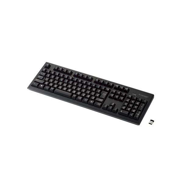 ELECOM エレコム PC機器 ワイヤレスフルキーボード / メンブレン式 / メカニカルライク / 1000万回高耐久 / ブラック TK-FDM088TBK