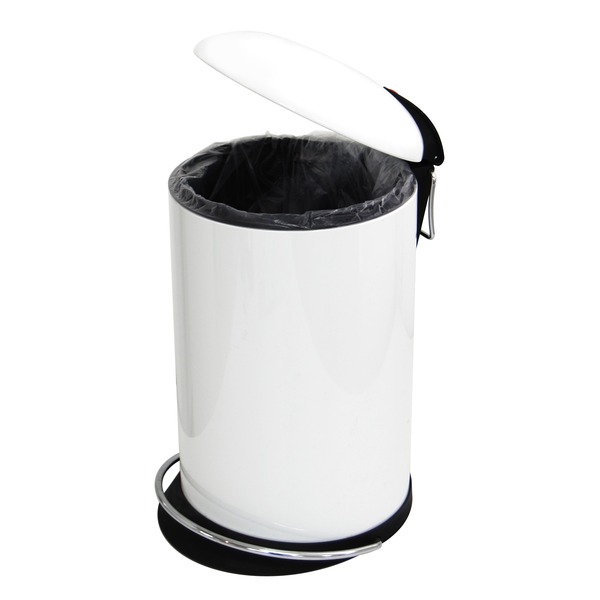 ペダルビン / ゴミ箱 【ホワイト 16L】 円形 ペダル式 ダストボックス トレントトップデザイン Hailo ハイロ ( 掃除用品 事務用品 清掃 オフィス用品 日用品雑貨 ゴミ箱 ダストボックス お掃除 )