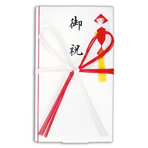 赤白7本 花結 金封 高級和紙 短冊付 No.2653 1枚 【×40セット】 【お徳用 まとめ買い お買い得 業務用 割引 セット販売】 日用品雑貨・文房具・手芸 文房具・事務用品 文具 オフィス用品 文房具 事務用品