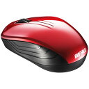 バッファロー 無線 BlueLED 3ボタン スタンダードマウス レッド BSMBW107RD(2)