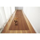 木目調廊下敷きブラウン 60×240cm パンチカーペット ラグマット 絨毯 フロア ラグ カーペット カーペット マット タイルカーペット ジョイントマット ラグ(3)