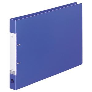 リヒトラブ リクエスト D型リングファイル A3ヨコ 2穴 230枚収容 背幅34mm 青 G2228-8 1冊 【×5セット..
