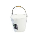 ポリバケツ / アクティブバケツ 【8L】 ホワイト 〔掃除用品 ガーデニング用品 園芸〕(3)