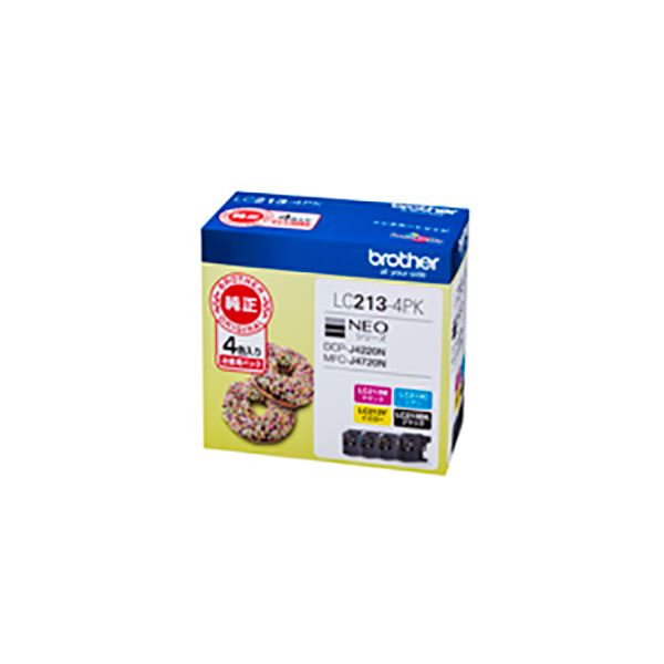【3セット まとめ買い】 【純正品】 BROTHER ブラザー インクカートリッジ 【LC213-4PK 4色パック】 【お徳用 まとめ買い お買い得 業務用 割引 セット販売】 プリンタ PCサプライ・消耗品 プリンターインク インク インクカートリッジ トナー ブラザー(BROTHER)用