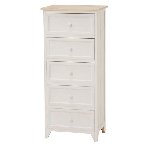 チェスト 収納 収納タンス タンス・チェスト 収納家具 タンス 5段 幅41cm アンティークホワイト 木製 脚付き 桐材 リビングチェスト 収納 収納タンス タンス・チェスト 収納家具 サイドチェスト 収納 収納タンス タンス・チェスト 収納家具 リビング ダイニング