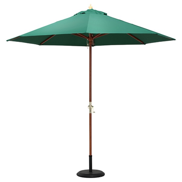 パラソル 約幅270cm グリーン ポリエステル 木製 屋外 組立品 ガーデン ベランダ テラス バルコニー ウ..