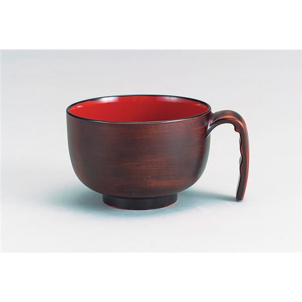 台和 食事用具 取っ手付き汁椀 木目 71687 HS-N30 【×5セット】 【お徳用 まとめ買い お買い得 業務用 割引 セット販売】