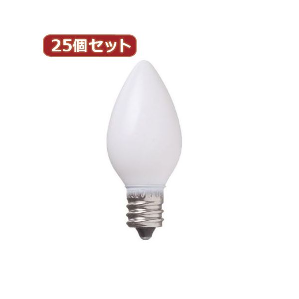 YAZAWA 2【5個セット お徳用セット】 ローソク球7Wホワイト C71207WX25 家電 生活家電 照明 ライト 住宅設備家電