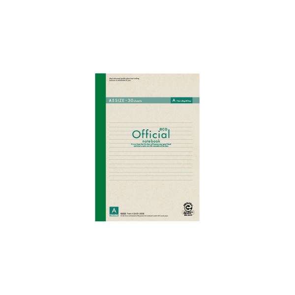 アピカ オフィシャルノート 糸綴じノート A罫 （7mm） エコタイプ 3A3FE 1冊入 【×30セット】 【お徳用 まとめ買い お買い得 業務用 割引 セット販売】 文房具・事務用品 文具 オフィス用品 文房具 事務用品 ノート・紙製品 ノート・レポート紙