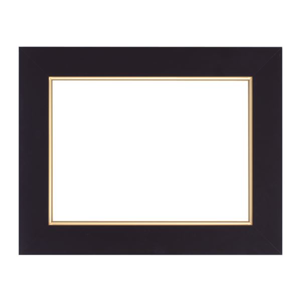 モダン調 油絵額縁 / 油彩額縁 【F10 ブラック】フラット形状 樋面金 モダン風額装に。油絵用額縁 油絵フレーム 油額 油彩用フレーム 画材・絵具 額縁