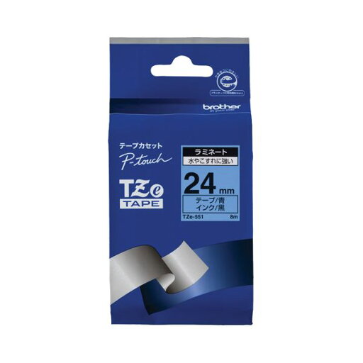【まとめ買い セット販売】 ブラザー BROTHER ピータッチ TZeテープ ラミネートテープ 24mm 青/黒文字 TZE-551 1個 【×6セット】 【まとめ買い セット販売】 ブラザー BROTHER ピータッチ TZeテープ ラミネートテープ 24mm 青/黒文字 TZE-551 1個 【×6セット】