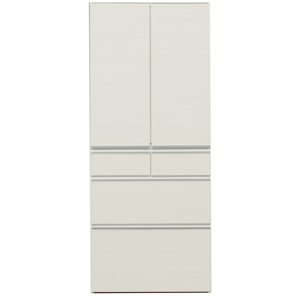 食器棚 キッチン収納 幅75cm ホワイト 木目調 上台扉耐震ラッチ付き ダイニングボード 板扉 日本製 完成品 玄関渡し