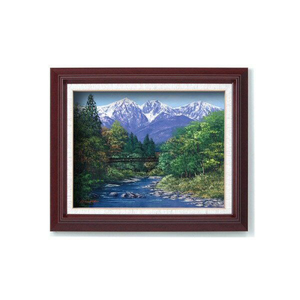 油絵額 フレームセット F6号オンタケ 広瀬和之「白馬岳」 433×525×50mm 化粧箱入り 額縁 額 フレーム