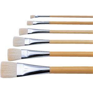 アーテック 日本画筆 / 描画用具 【平筆 6号】 ポスター用 白毛 / 羊毛 【×15セット】 【 セット販売 まとめ買い 割引 】 画材 絵具 画材 絵具