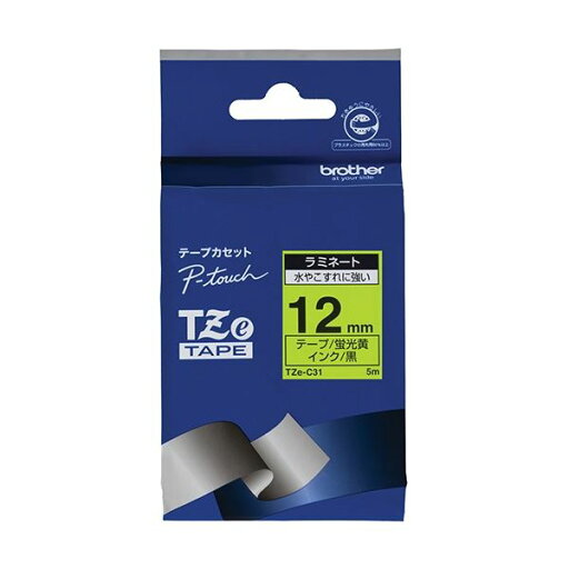 BROTHER ブラザー ピータッチ TZeテープ (蛍光カラー) 12mm 蛍光黄 / 黒文字 TZE-C31 1個 【×5セット】 【お徳用 まとめ買い お買い得 業務用 割引 セット販売】 文房具・事務用品 文具 オフィス用品 文房具 事務用品 ラベルシール・プリンタ BROTHER ブラザー ピータッチ TZeテープ (蛍光カラー) 12mm 蛍光黄 / 黒文字 TZE-C31 1個 【×5セット】 【お徳用 まとめ買い お買い得 業務用 割引 セット販売】 文房具・事務用品 文具 オフィス用品 文房具 事務用品 ラベルシール・プリンタ