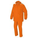 レインウェア 5L オレンジ 耐水圧 10000mm H2O 撥水 防水 レインウェアー 上下総裏メッシュ フード取り外し可 カッパ 雨具ファッション トップス...