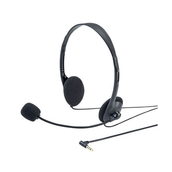 サンワサプライ 4極対応ヘッドセット MM-HS406BK 【×2セット】 【お徳用 まとめ買い お買い得 業務用 割引 セット販売】