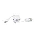 【まとめ買い セット販売】 日本トラストテクノロジー 2.0A急速充電対応TYPE-C充電リールケーブル (ホワイト) JSC-007WH【×5セット】(2)