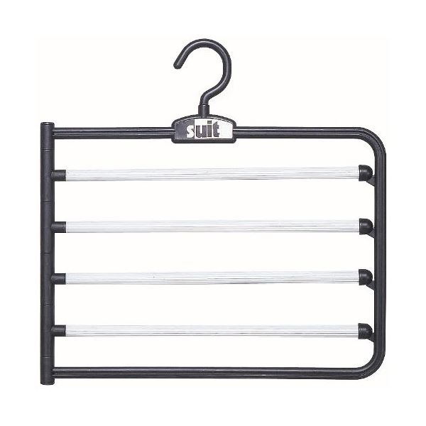 スラックスハンガー / ズボンハンガー 【DX】 4本収納 360度回転フック アメリカンハンガー 【×60個セット】 【お徳用 まとめ買い お買い得 業務用 割引 セット販売】 （ 掃除用品 文房具・事務用品 生活雑貨 オフィス用品 日用品雑貨 日用消耗品 文房具 お掃除 ）