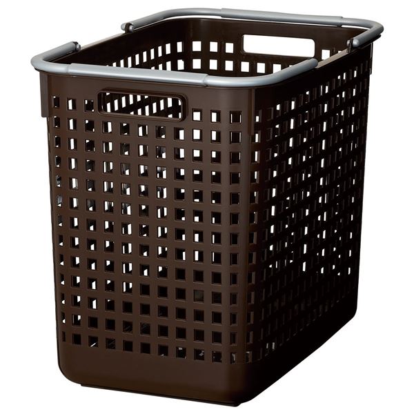 ランドリーバスケット / 洗濯かご 【L ブラウン】 幅31cm メッシュ型 『吉川国工業所 スカンジナビアスタイル』 〔洗面所 脱衣所〕 （ 掃除用品 文房具・事務用品 生活雑貨 オフィス用品 日用品雑貨 日用消耗品 文房具 お掃除 ）