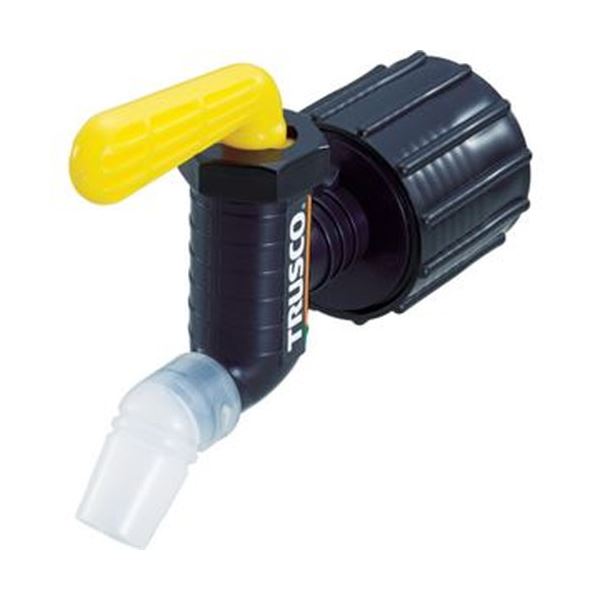 TRUSCO 樹脂製給油コックキューちゃん 口径40 フッ素ゴム 黄 QC-40-FKM-Y 1個 【×3セット】 【お徳用 まとめ買い お買い得 業務用 割引 セット販売】