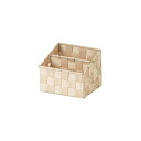 PP編み リモコンラック / 収納ケース 【ベージュ】 16×14×高さ12.5cm (背面の高さ15cm) 【×60個セット】 【お徳用 まとめ買い お買い得 業務用 割引 セット販売】(3)