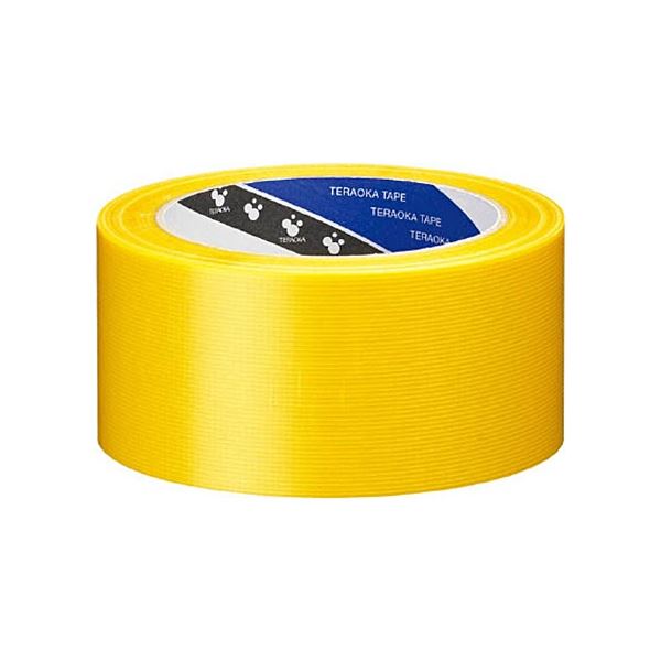 【お徳用セット まとめ買い 割安 セット販売】 寺岡製作所 養生用P-カットテープ No.4140 50mm×25m 黄 4140Y-50X25 1巻 【×10セット】