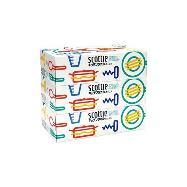 【お徳用セット まとめ買い 割安 セット販売】 日本製紙クレシア スコッティキッチンタオルポックス3箱X12P【×3セット】