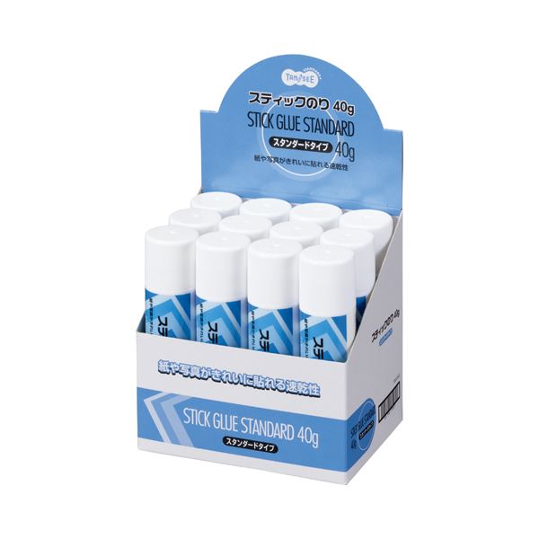 【お買い得 まとめ買い 】 TANOSEE スティックのり 40g 1セット（12本） 【×10セット】