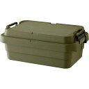収納ボックス 収納ケース 浅型 30L 幅60×奥行39×高さ24cm グリーン ふた付き トランクカーゴ LOW アウトドア キャンプ ( 掃除用品 文房具・事務用品 生活雑貨 オフィス用品 日用品雑貨 日用消耗品 文房具 お掃除 )
