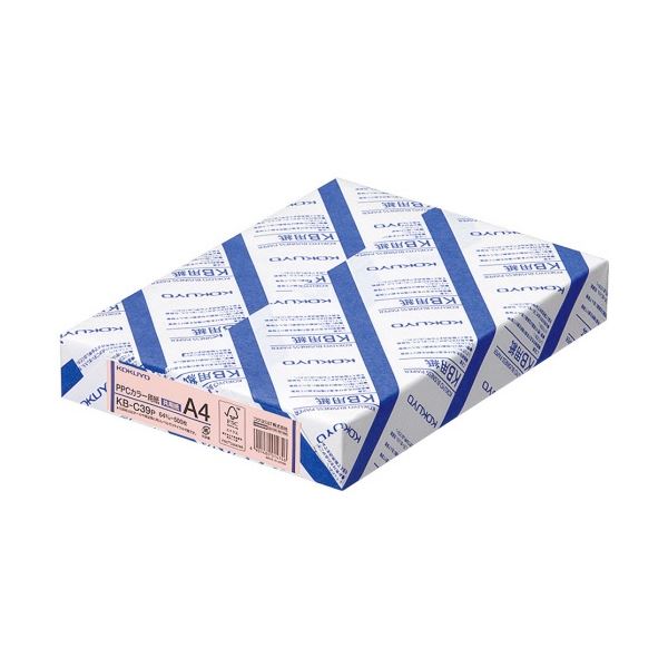 【 KOKUYO 事務用品 コクヨ 文具 事務 業務用 事務用文具】 PPCカラー用紙 （共用紙） A4 ピンク KB-C39P 1セット （2500枚：500枚×5冊） プリンタ PCサプライ・消耗品 コピー用紙・印刷用紙 コピー用紙 コピー 紙 プリンタ用紙