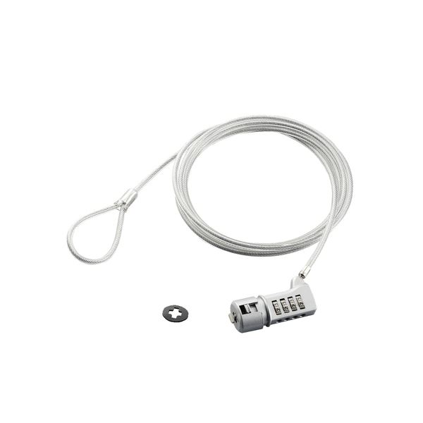 ELECOM エレコム セキュリティスロット対応セキュリティワイヤーロック 4桁ダイヤル式タイプ ESL-37 1..
