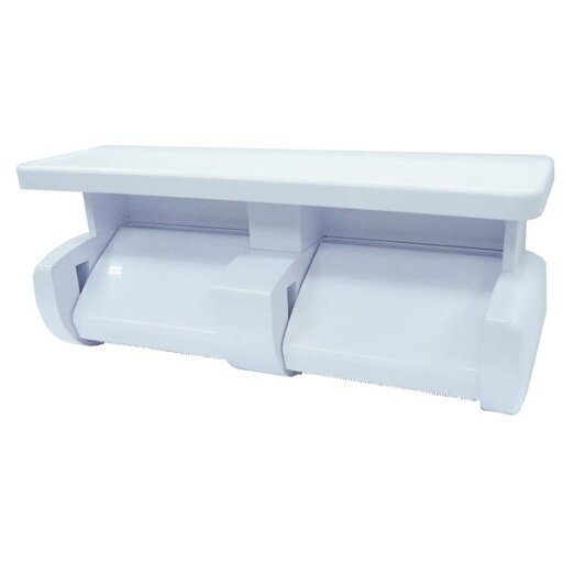 トイレットペーパーホルダー 【棚付き 2連型】 約幅33.6×奥行14.5×高さ10cm 〔店舗 お店 オフィス 会社 備品〕(掃除 トイレ用品 トイレ用洗剤 トイレ トイレ清掃) トイレットペーパーホルダー 【棚付き 2連型】 約幅33.6×奥行14.5×高さ10cm 〔店舗 お店 オフィス 会社 備品〕(掃除 トイレ用品 トイレ用洗剤 トイレ トイレ清掃)