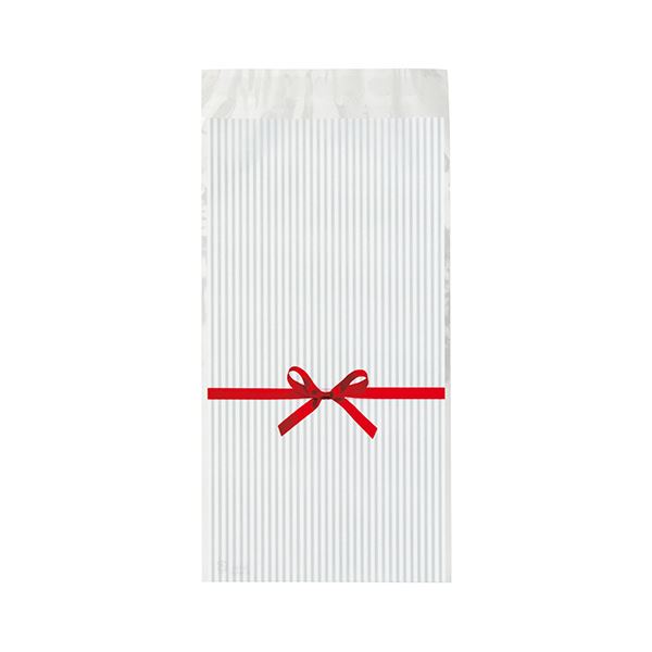 【まとめ買い セット販売】 ヘッズ リボンテープ付OPPバッグ 白RI-TO3 1パック（50枚） 【×5セット】