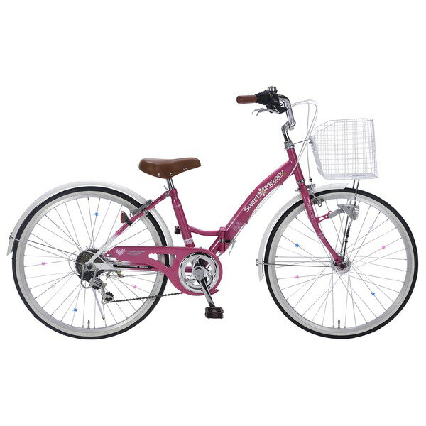 M-802F 子供用自転車22・6SP・オートライト ローズピンク 元気な女の子に。お洒落可愛い折畳機能付ジュニアサイクル!生活用品・インテリア・雑貨 自転車(シティーサイクル) 幼児・子供用自転車