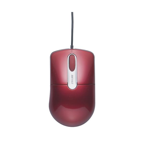 バッファロー 有線光学式マウス 静音3ボタン Mサイズ レッド BSMOU27SMRD 1個 【×10セット】 【お徳用 まとめ買い お買い得 業務用 割引 セット販売】