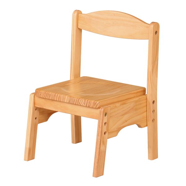 キッズチェア/子供椅子 【ナチュラル 幅350mm】 木製 スタッキング可 〔リビング プレゼント〕 組立品