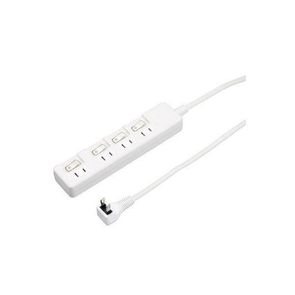 YAZAWA 4個口節電タップ0.3mホワイトH8S4403WH 【×2セット】 【お徳用 まとめ買い お買い得 業務用 割引 セット販売】