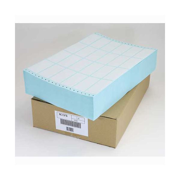 東洋印刷 ナナフォーム連続ラベル(剥離紙ブルー) 15×10インチ 24面 84×38mm NC15FB 1箱(500折)(2)