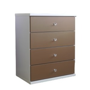 チェスト タンス 幅59.5cm 4段 キャメル スライドレール付き コンパクト 日本製 ベッドルーム 寝室 リ..