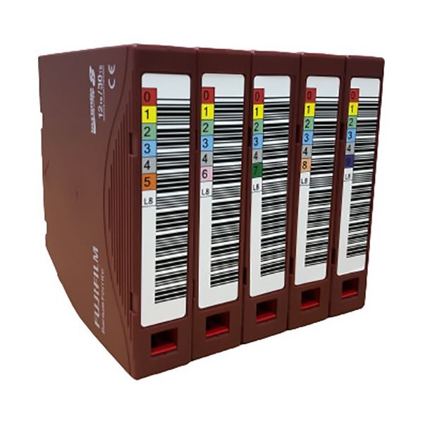 FUJIFLIM 富士フイルム LTO Ultrium8データカートリッジ バーコードラベル （縦型）付 12.0TB LTO FB UL-8 OREDPX5T 1パック （5巻）