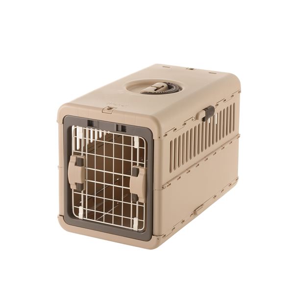 キャンピングキャリー折りたたみ M ダークブラウン【ペット用品】ペット 猫 キャリーバッグ カート