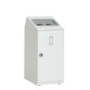 ゴミ箱 〔 あきかん用 オフホワイト 〕 47.5L 丸穴 スチール製 テラモト ニートSLF ダストボックス ( 掃除用品 事務用品 清掃 オフィス用品 日用品雑貨 ゴミ箱 ダストボックス お掃除 )(3)