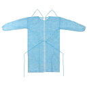 不織布ガウン ブルー 10枚入 【×2セット】 【お徳用 まとめ買い ...(4)